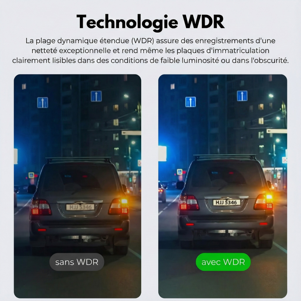 Dashcam 4K Ultra HD – Écran 3,9" – Avolo